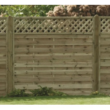 6' x 5' Horizontal Lattice Top Fence Panel (1.80m x 1.5m)