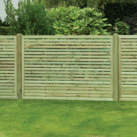 6' x 4' Slatted Fence Panel Single Sided (1.80 x 1.2m) 