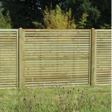 6' x 5' Slatted Fence Panel Single Sided (1.80m x 1.5m)