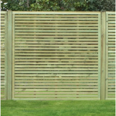 6' x 6'  Slatted Fence Panel Single Sided (1.80m x 1.80m)