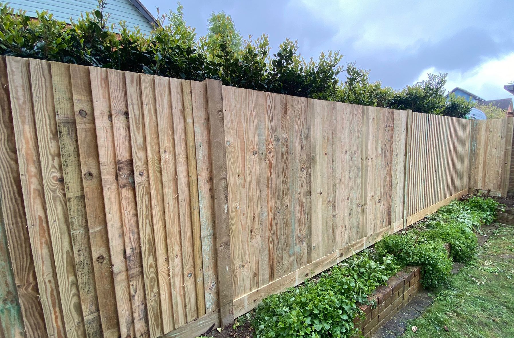 Timber fence installation