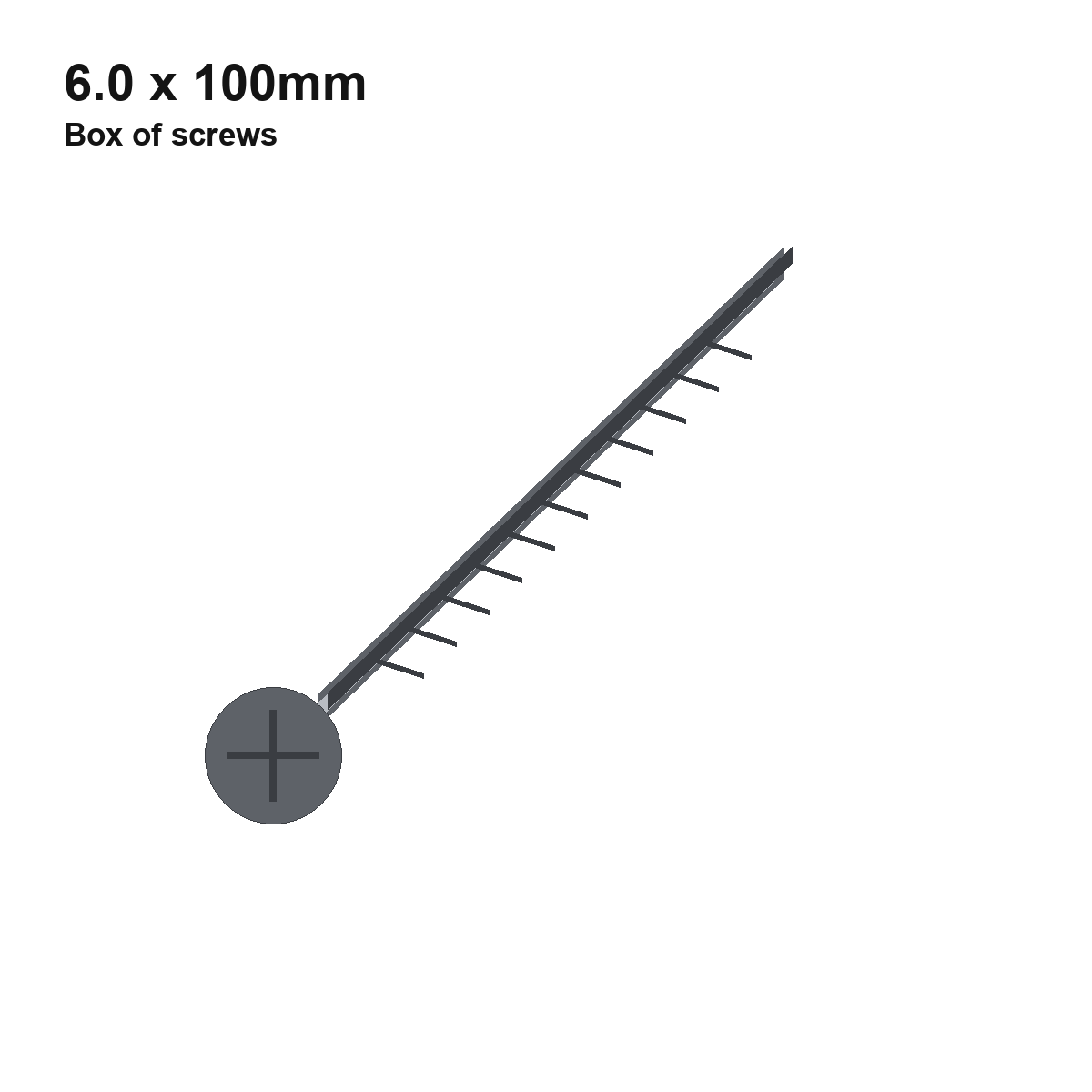 6.0 x 100mm Premium Wood Screw (Qty 100)